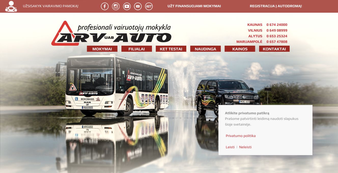 ARV-Auto · Website screenshot
