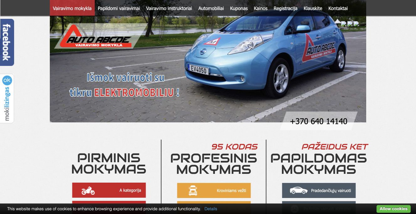 AUTO ABCDE · Website screenshot